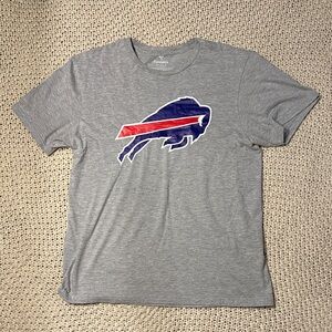 Buffalo Bills Josh Allen Jersey NFL T-Shirt Fanatics Gray Buffalo Graphic Tee